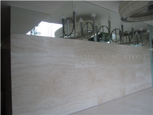 Turkey Super White Travertine Medium Honed Machine Cutting Tiles for Wall Cladding,Travertino Floor Covering Pattern,Hotel Interior Flooring