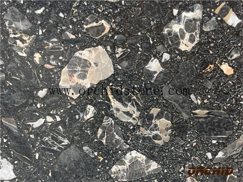 Nero Marquina Artificial Marble Slabs & Tiles,Black Engineered Marble Flooring Tiles,Wall Cladding Covering,Compressed Marble,Composite Marble Pavers