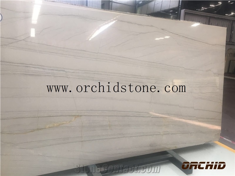 Quality a Polished White Quartzite, White Macauba Quartzite Slab & Tile & Cut to Size for Floor Covering and Wall,Paver,French Patterns,Jumbo Patterns