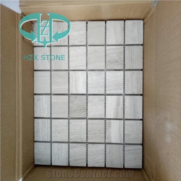 China Polished Wooden White Wood Grain Marble Slabs, Cheap Serpeggiante Wood Vein Marble Floor Tiles, Chinese Silk Georgette Stone Tiles