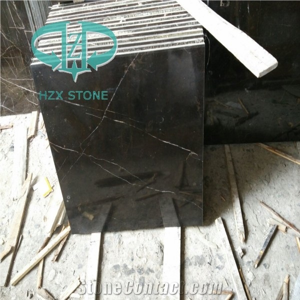 China St. Laurent Marble Slabs,Chinese Saint Golden Black Marble,Big Slabs & Cut to Size,Tiles,Floor & Wall Covering
