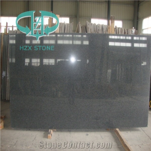 Chinese Absolute Black/Padang Dark Big Grain Granite Floor Tile/Cheap Dyed Black G654 Granite