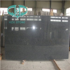 Chinese Absolute Black/Padang Dark Big Grain Granite Floor Tile/Cheap Dyed Black G654 Granite