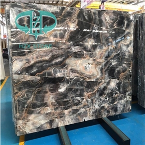 New Material Universe Black Black Marble Slab Polished/Faamed Black Marble Floor & Wall Covering, Interior & Exterior Decoration, Fob Xiamen