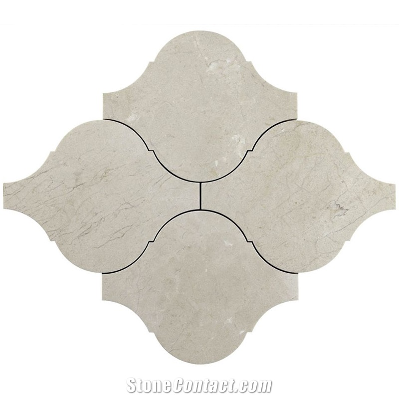 Beige Marble Mosaic Pattern, Natural Stone Mosaic Design for Wall Tiles
