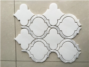 Black White Decorative Wall Tile Mosaic Pattern Marble Tile for Kitchen Border Decoration