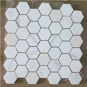 China Factory Art Design White Marble Mosaic Pattern for Outside Wall Covering Tiles
