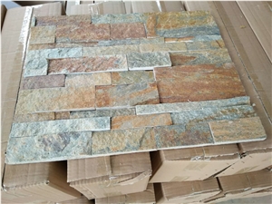 China Supplier Yellow Slate Cultured Stone for Wall Cladding