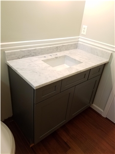 Custom Marble Vanity Tops Marble Carrara C Countertops for Bathroom