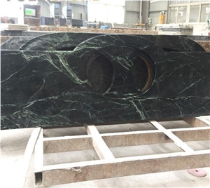 Factory Whosale Durable Polished Green Marble Countertop