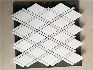 Factory Whosale Polished White Marble Mosaic Design Pattern for Wall Tiles