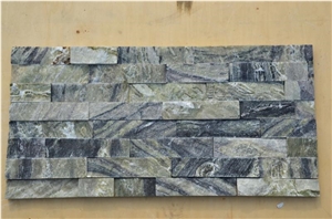 Green Marble Cultured Stone as Indoor and Ourdoor Wall Cladding Tiles,Split Face Ccultured Stone for Feature Wall Decoration