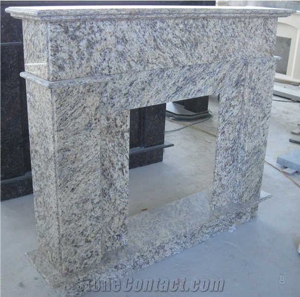 Handcrafted Interior Light Emperador Marble Fireplace Health/ Fireplace Surround