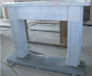 Handcrafted Interior Light Emperador Marble Fireplace Health/ Fireplace Surround