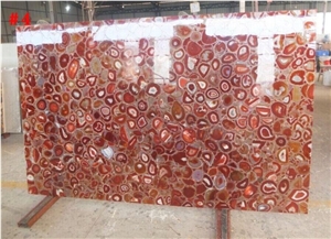 High Quality Factory Wholesale Semi Precious Gemstone Agate Slab for Wall Decoration