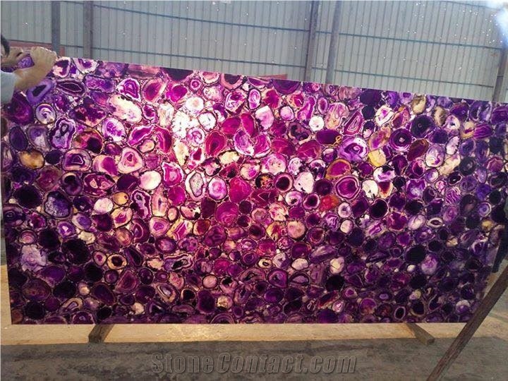 High Quality Factory Wholesale Semi Precious Gemstone Slab for Wall Decoration