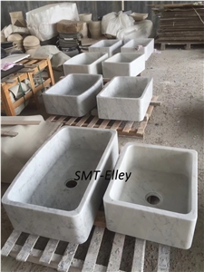 Luxury Stone Sinks For Bathroom Marble Emperador Dark Solid Surface Basin