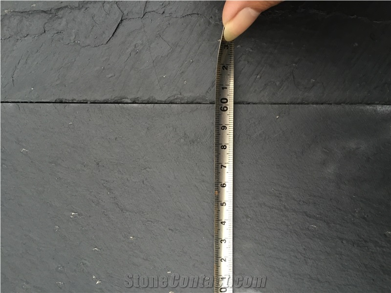Natural Stone Tiles Black Slate Floor Tiles for Construction