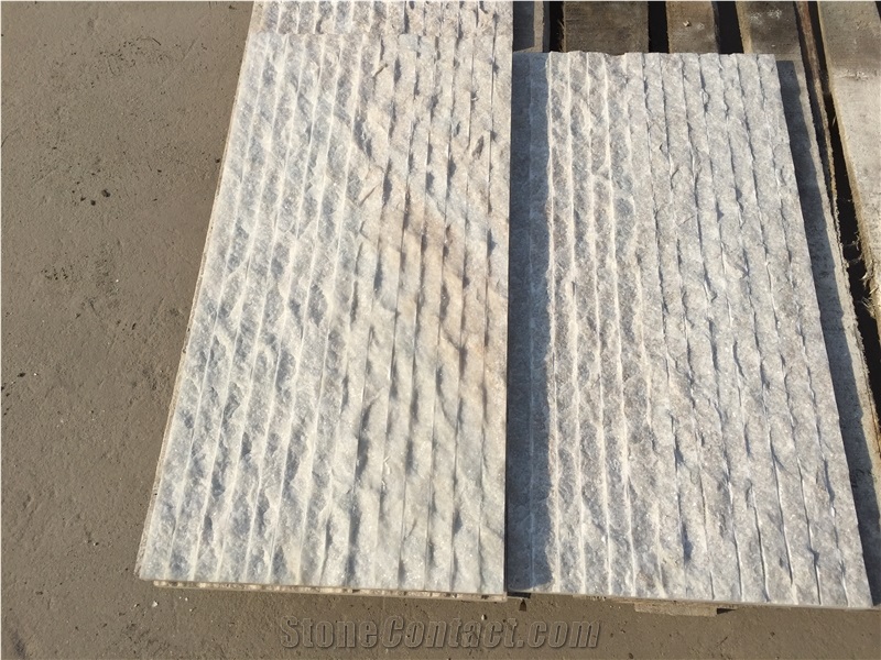 Natural White Quartzite Chiseled Surface Wall Tiles,Quartzite Tiles for Feature Wall
