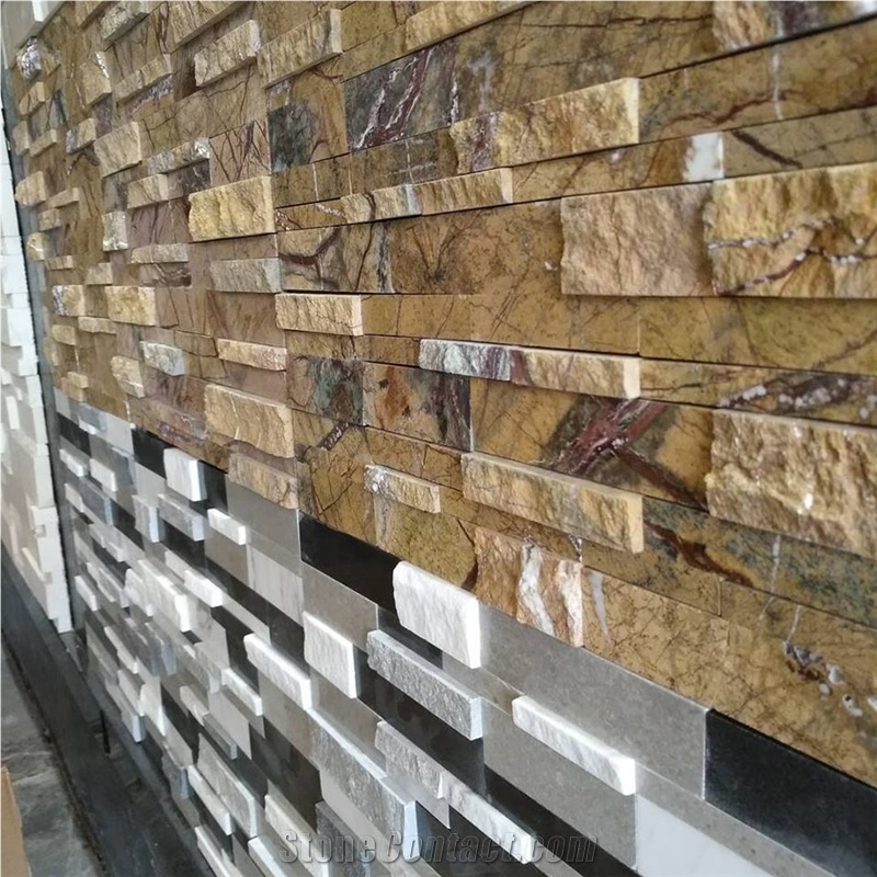 Stone Ledge Brown Marble Cultured Stone Natural Surface for Wall Covering Tiles