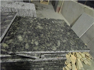 China Butterfly Green Granite Polished Thin Tiles Small Slab Price Flooring ,Wall Covering, Clading Cut Size for Countertop,Natural Building Stone,
