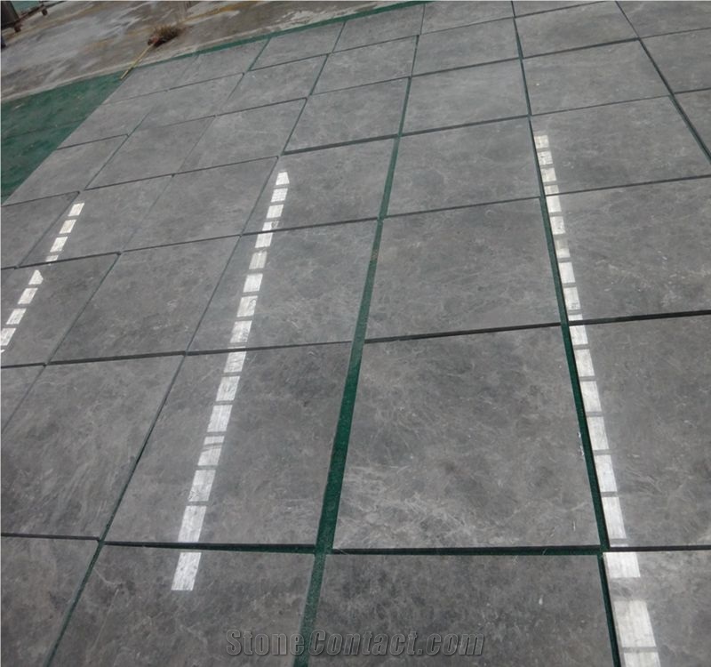 China Dark& Light Grey Blue Marble Slabs, Wall Stones Polished Tiles Floor Wall Covering, Big Random Slabs