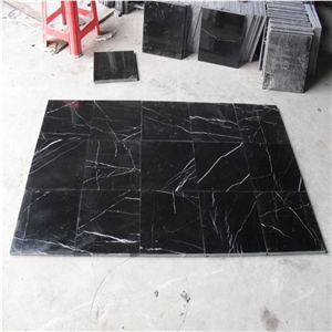 China Negro Black Marquina Marble Slabs & Tiles, Black Marble Polished Floor Covering Tiles, Walling Stone ,Skirting