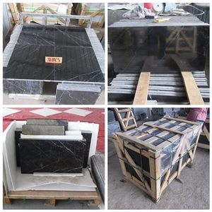 China Negro Black Marquina Marble Slabs & Tiles, Black Marble Polished Floor Covering Tiles, Walling Stone ,Skirting