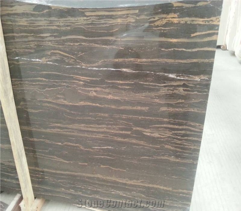 China Portoro Gold Marble Slab Tiles ,Yellow Black Natural Cut Size Building Stones Wall Tiles ,Covering Floor Polishing Skirtings , House Interior