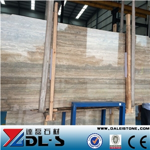 China Silver Grey Travertine Tiles & Slabs, Grey Polished Travertine Floor Tiles, Wall Covering Tiles Versailles Pattern
