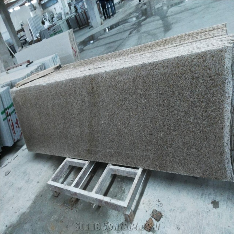 China Sunset Gold G682 Granite,Polished, Half/Middle Slabs,Sawn Cut,Exterior Interior Wall and Floor Applications,Rustic Yellow Stone