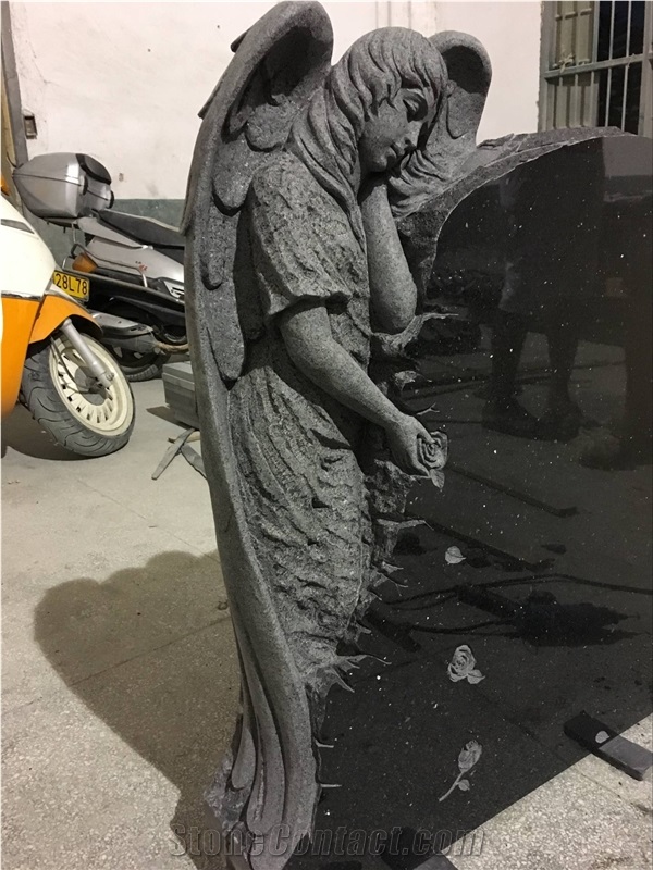 2017 Haobo Star Galaxy Angel Tombstone Angels Headstone Gravestone Custom Tombstones Engraved Monument Monuments Design Cheap Price Heanstones