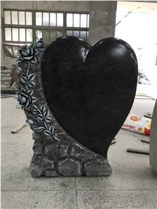 2017 New China Beautiful High-Quality Affordable Design Beautifully Carved Stone Tombstone Heart Headstone Gravestones Monuments Design Western Style