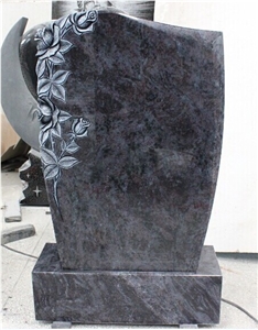 China Oerion Blue Granit Monument Monuments Headstone Headstones Gravestone Gravestones Tombstone Tombstones Good Design Cheap Engraved Stone
