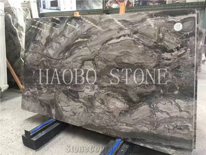 Haobo Stone Good Price and Service Customized Cut to Size High Quality China Manufacturer Venice Brown Marble Slab Polished for Wall Covering Tile