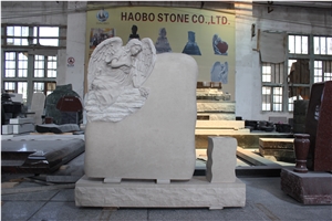 High Quality Good Price Natural Quarry Stone Customized Size Haobo China Factory Beautiful Carved Hunan White Marble Headstones Designs for Sale