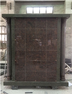 High Quality Good Service Custom Wholesale Price Unique Haobo Natural Stone Columbarium Chinese Quarry English Brown Tan Brown Designs for Cemetery