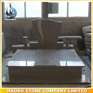 Polished Natural Stone Quarry Manufactory Gris Grey Granite Western Style Monuments Heart Tombstones,Gravestone,Single or Double Marble Headstone