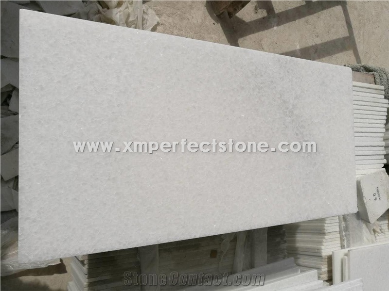 Crystal White Marble Tiles,610*305*10mm,Polished/Honed Sichuan Thassos White Marble Tiles