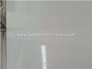 Height 94",Width 30"-60" Artificial Marble Surround Tubs,Polished&Honed Artificial Marble Tiles for Hotel Bathroom Wall