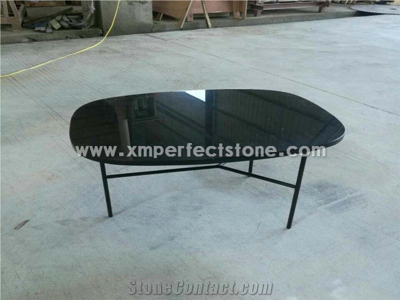 High Polished/Honed Marble Coffee Table Top with Waterproof,Black/Brown/White/Green Marble Tops