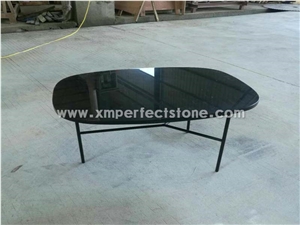 High Polished/Honed Marble Coffee Table Top with Waterproof,Black/Brown/White/Green Marble Tops