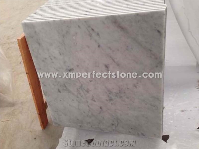 Italy Carrara White Marble Tiles,White Marble Floor Covering Tiles,Polished Marble Wall Covering Tiles