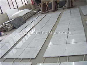 Italy Carrara White Marble Tiles,White Marble Floor Covering Tiles,Polished Marble Wall Covering Tiles