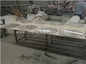 Marble Coffee Table Top,Grey Marble Round,Rectangle,Oval,Square Table Top Design,Good Quality with Waterproof