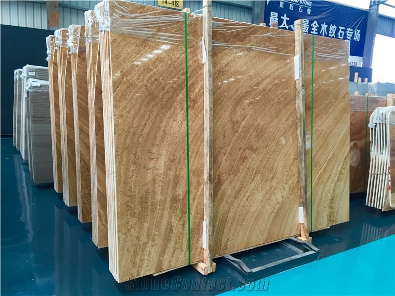 Beige Serpigiant Marble Slabs&Tiles,China Yellow Wooden Marble,Wooden Marble Bookmatch
