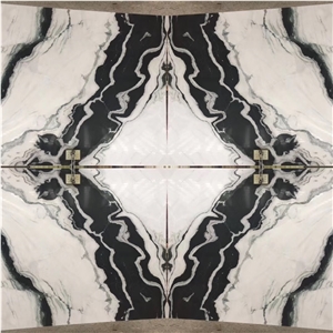 China Panda White Slabs/Black and White Multicolor Marble/Panda White Marble Bookmatch,Marble Decoration