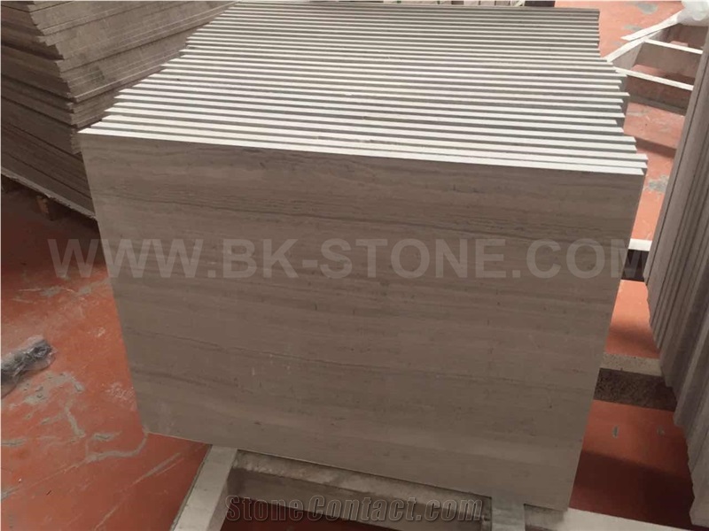 Chinese Grigio Armani Marble, China Grey Marble, Wooden Marble Flooring,Dry Lay Out Tiles