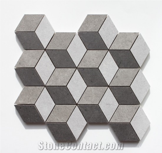 Cube Mix Tivoli Mosaic (Ivory Beige Moka),Ivory Beige Marble Decoration for Interior Design