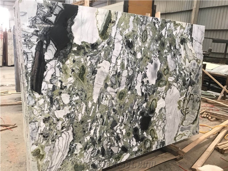 Green/Cold Jade Marble for Tiles & Slabs Polished Cut to Size for Flooring Tiles, Wall Cladding,Slab for Counter Tops,Vanity Tops